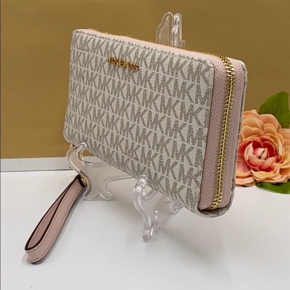 MICHAEL KORS LG CONTINENTAL WALLETS POWDER BLUSH - Picture 4 of 14